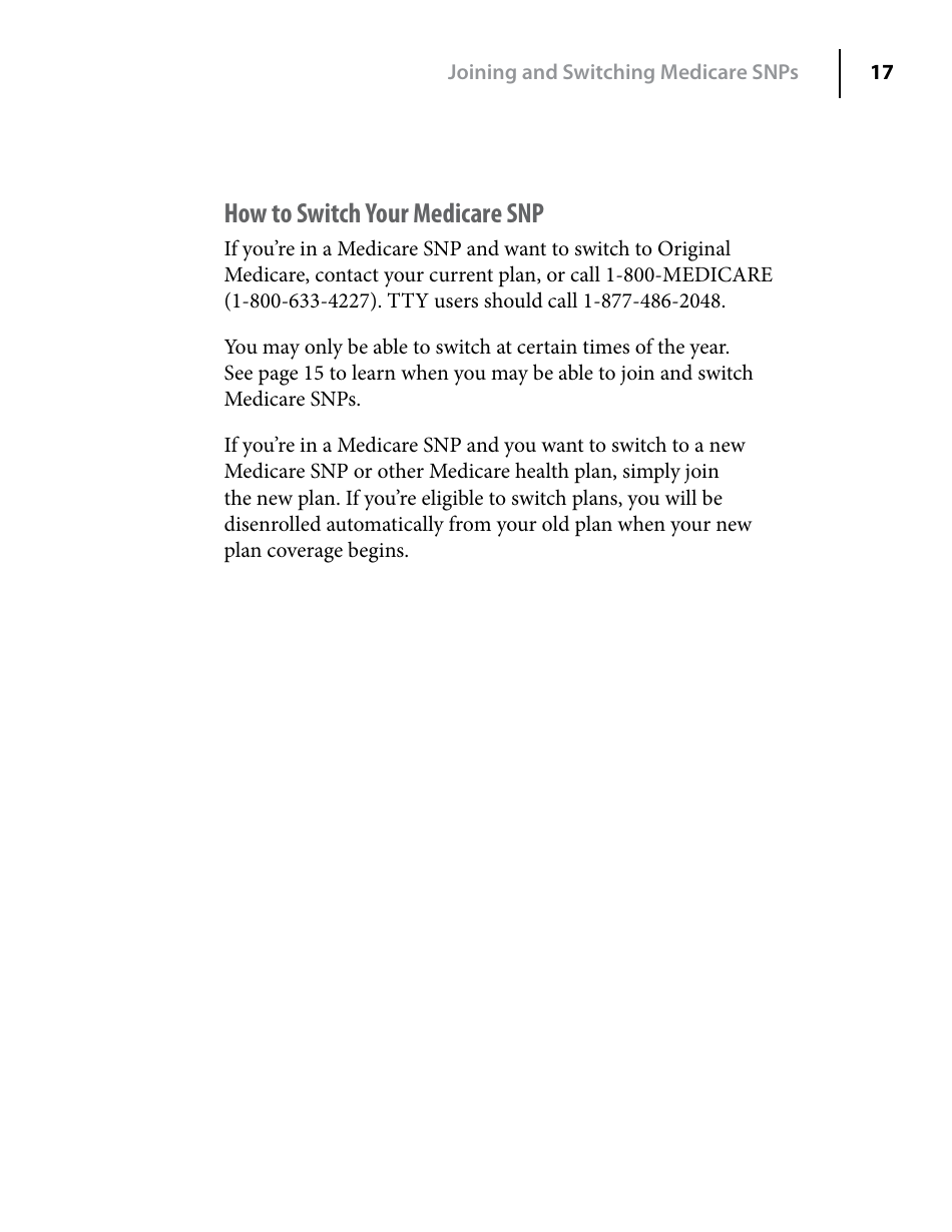 Your Guide to Medicare Special Needs Plans (Snps), Page 17