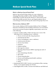Your Guide to Medicare Special Needs Plans (Snps), Page 5
