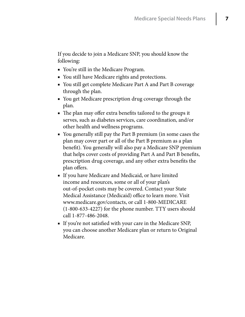 Your Guide to Medicare Special Needs Plans (Snps), Page 7