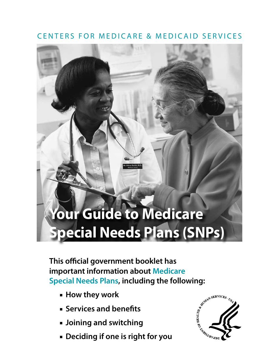Your Guide to Medicare Special Needs Plans (Snps) Fill Out, Sign Online and Download PDF