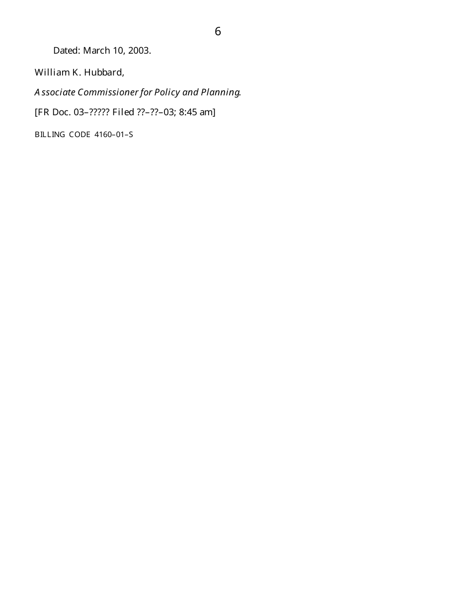 Agency Information Collection Activities; Submission for Office of Management and Budget Review; Comment Request; Aluminum in Large and Small Volume Parenterals Used in Total Parenteral Nutrition, Page 6
