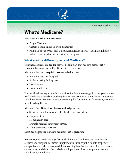 What's Medicare? What's Medicaid? Download Pdf