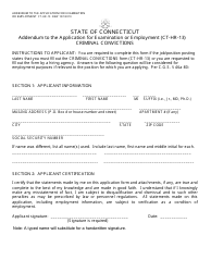 Form CT-HR-13 Criminal Convictions - Connecticut