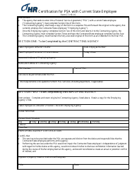 Form CT-HR-10 &quot;Certification for Psa With Current State Employee&quot; - Connecticut