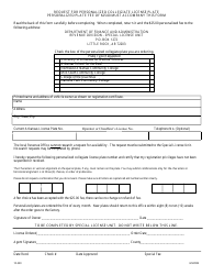 Form 10-320 Request for Personalized Collegiate License Plate - Group 2 - Arkansas