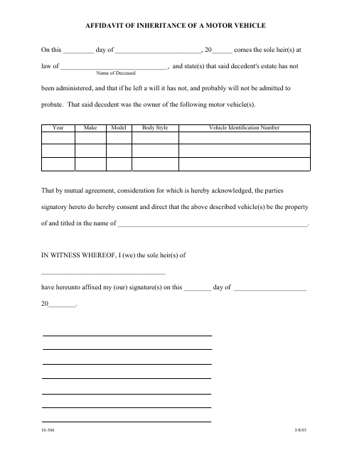 Form 10-306  Printable Pdf