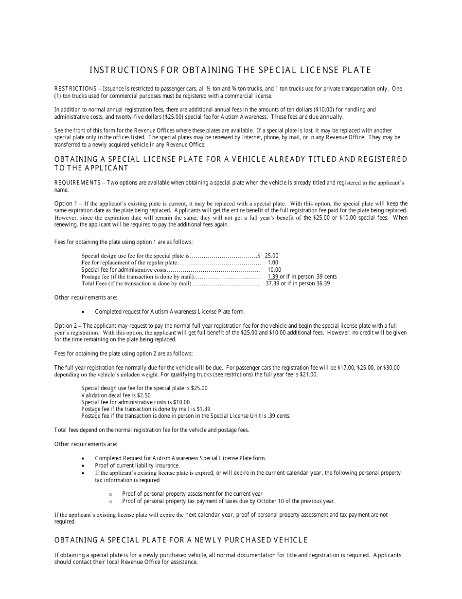 Request for Autism Awareness Special License Plate - Arkansas, Page 2