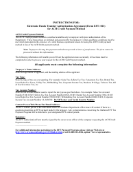 Form EFT:001 Electronic Funds Transfer Authorization Agreement for ACH Credit Payment Method - Alabama, Page 2