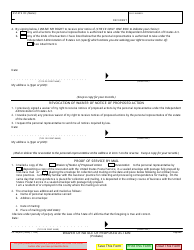 Form DE-166 Waiver of Notice of Proposed Action - California, Page 2