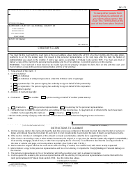 Form DE-172 Creditor&#039;s Claim - California