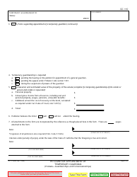 Form GC-110 Petition for Appointment of Temporary Guardian - California, Page 2