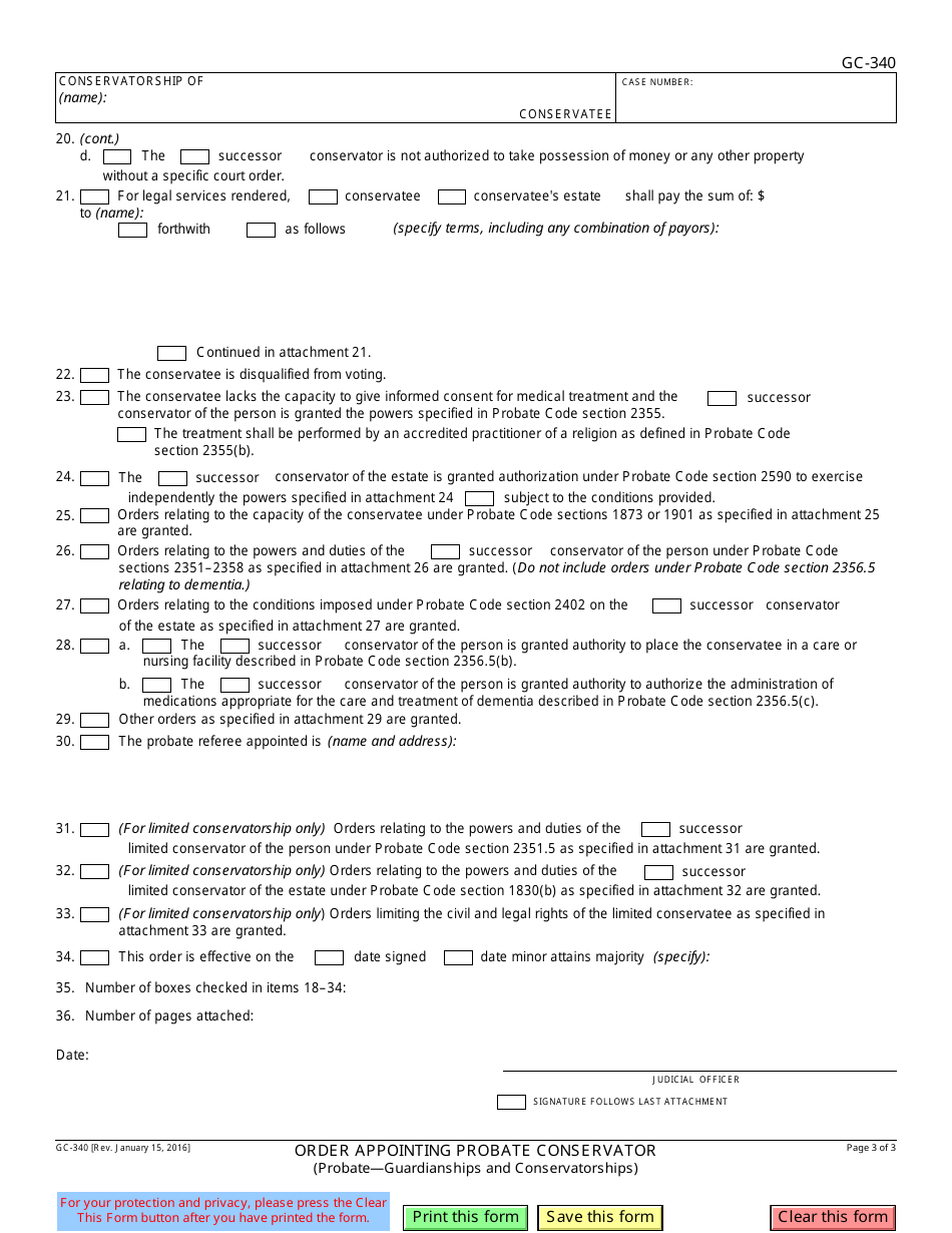 Form GC-340 - Fill Out, Sign Online and Download Fillable PDF ...