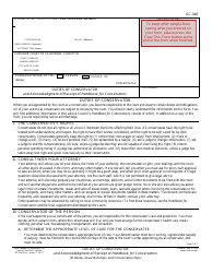 Form GC-348 Duties of Conservator and Acknowledgment of Receipt of Handbook for Conservators - California