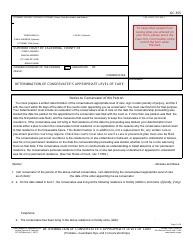 Form GC-355 Determination of Conservatee&#039;s Appropriate Level of Care - California