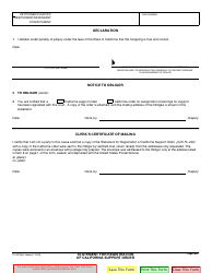 Form FL-440 Statement for Registration of California Support Order - California, Page 2