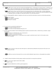 Form AT-105 Application for Right to Attach Order, Temporary Protective Order, Etc. - California, Page 2