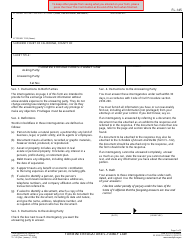 Form FL-145 Form Interrogatories - Family Law - California
