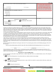Document preview: Form DISC-020 Request for Admission - California