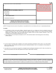 Form FL-396 Request for Production of an Income and Expense Declaration After Judgment - California