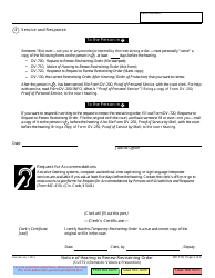 Form DV-710 Notice of Hearing to Renew Restraining Order - California, Page 2