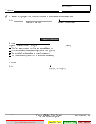 Form ADOPT-225 Parent of Indian Child Agrees to End Parental Rights - California, Page 2