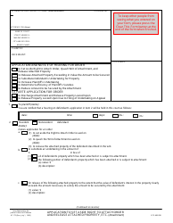 Form AT-170 Application to Set Aside Right to Attach Order and Release Attached Property, Etc. - California