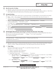 Form DV-105 V &quot;Request for Child Custody and Visitation Orders&quot; - California (Vietnamese), Page 2