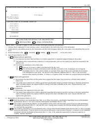 Document preview: Form FL-170 Declaration for Default or Uncontested Dissolution or Legal Separation - California