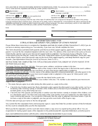 Form FL-663 Stipulation and Order for Joinder of Other Parent (Governmental) - California, Page 2