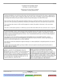 Form FL-210 Summons (Uniform Parentage - Petition for Custody and Support) - California (English/Spanish), Page 2