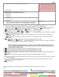 Document preview: Form FL-230 Declaration for Default or Uncontested Judgment (Uniform Parentage, Custody and Support) - California