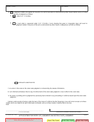 Form EJ-105 Application for Entry of Judgment on Sister-State Judgment - California, Page 2