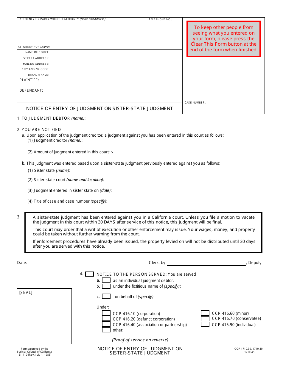 assignment of judgment california