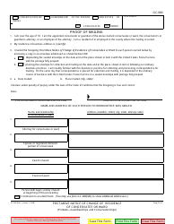 Form GC-080 Change of Residence Notice - California, Page 2