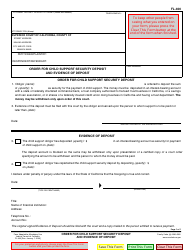 Document preview: Form FL-400 Order for Child Support Security Deposit and Evidence of Deposit - California