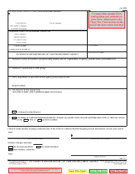 Document preview: Form JV-575 Petition to Obtain Report of Law Enforcement Agency - California
