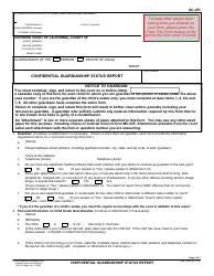 Form GC-251 Confidential Guardianship Status Report - California