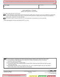 Document preview: Form JV-611 Child Habitually Truant - California