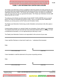Document preview: Form FL-945 Family Law Information Center Disclosure - California
