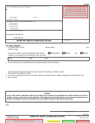 Document preview: Form FL-627 Order for Genetic (Parentage) Testing - California