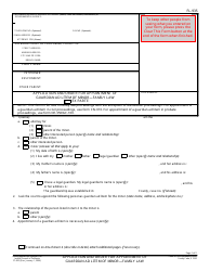 Document preview: Form FL-935 Application and Order for Appointment of Guardian Ad Litem of Minor - Family Law - California