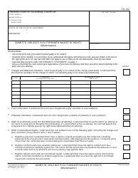Form CR-102 Domestic Violence Plea Form With Waiver of Rights (Misdemeanor) - California