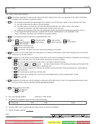 Form JV-406 Continuance - General - California, Page 2