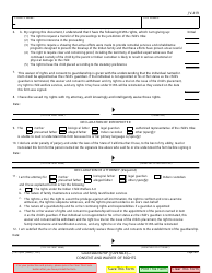 Form JV-419 Guardianship - Consent and Waiver of Rights - California, Page 2