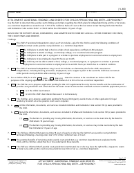 Form JV-460 Attachment: Additional Findings and Orders for Child Approaching Majority - Dependency - California