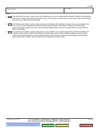 Form JV-460 Attachment: Additional Findings and Orders for Child Approaching Majority - Dependency - California, Page 2