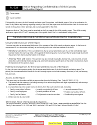 Document preview: Form FL-328 Notice Regarding Confidentiality of Child Custody Evaluation Report - California