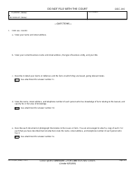 Form DISC-010 Case Questionnaire - for Limited Civil Cases (Under $25,000) - California, Page 2