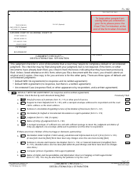 Form FL-182 Judgment Checklist - Dissolution/Legal Separation - California