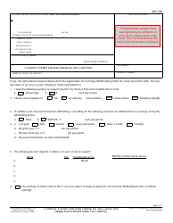 Form WG-026 Claim of Exemption and Financial Declaration (State Tax Liability) - California